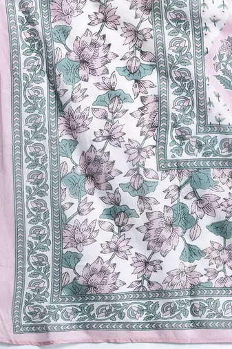 Women Floral Printed Pure Cotton Kurta with Trousers & With Dupatta