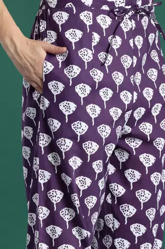 Floral Printed Mirror Work Pure Cotton Kurta with Trousers & With Dupatta