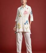 Floral Printed  Cotton Kurti with Trousers
