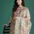 Floral Printed Thread Work Chanderi Silk Kurta with Trousers & With Dupatta