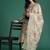 Floral Printed Thread Work Chanderi Silk Kurta with Trousers & With Dupatta