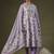 Round Neck Floral Printed Empire Sequinned Cotton Kurta with Trouser & Dupatta
