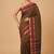 Black and magenta kanchi cotton saree with blouse