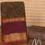 Black and magenta kanchi cotton saree with blouse