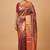 Red and maroon bridal silk saree with blouse