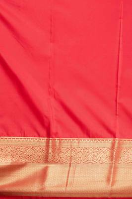 Red and maroon bridal silk saree with blouse 3