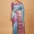 Pastel blue and purple tissue silk saree with blouse