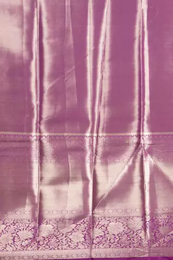 Pastel blue and purple tissue silk saree with blouse