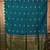 Peacock blue and green temple border silk saree with blouse
