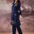 Floral Embroidered Thread Work Pure Cotton Kurta With Trousers