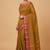 Army green and purple kanchi cotton saree with blouse