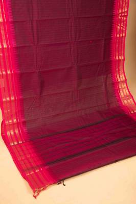 Purple adukku pettu kanchi cotton saree with blouse 3