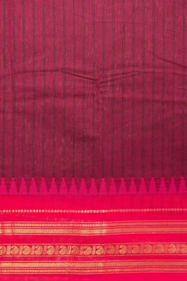 Purple adukku pettu kanchi cotton saree with blouse 4