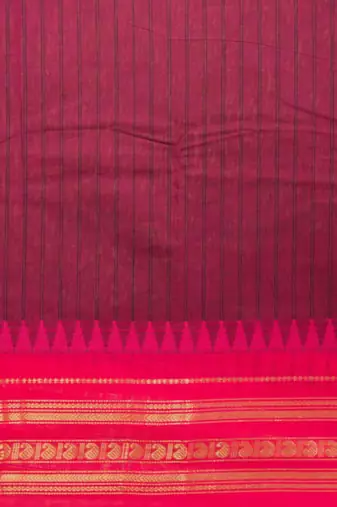 Purple adukku pettu kanchi cotton saree with blouse
