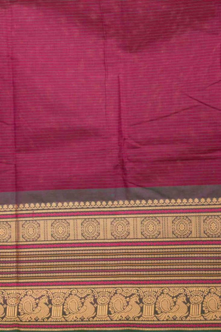 Purple veldhari kanchi cotton saree with blouse
