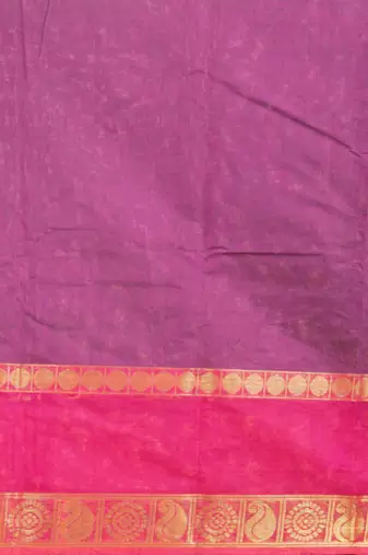 Purple vanasingaram kanchi cotton saree with blouse
