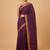 Purple kanchi cotton saree with blouse