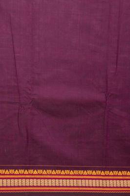 Purple kanchi cotton saree with blouse 3