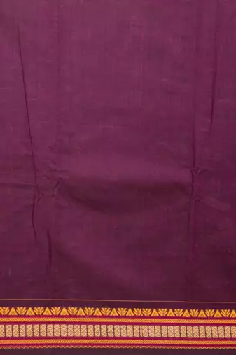 Purple kanchi cotton saree with blouse