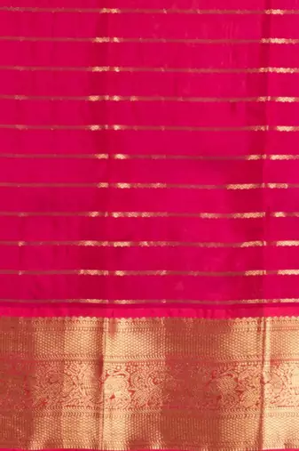 Yellow and pink veldhari touch silk saree with blouse