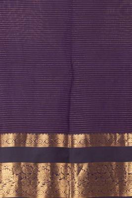 Rust and blue touch silk saree with blouse 4
