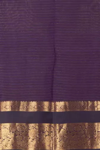 Rust and blue touch silk saree with blouse