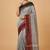 Grey with black and pink retta pettu kanchi cotton saree with blouse