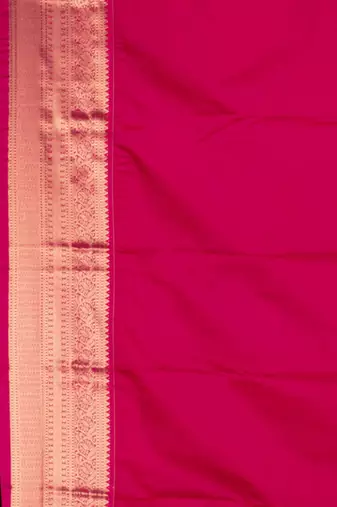 Peacock green and pink semi silk saree with blouse