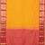 Yellow and pink zari checked silk saree with blouse