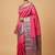 Pink and purple brocade silk saree with blouse