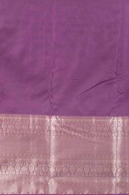 Pink and purple brocade silk saree with blouse 3