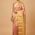 Red and gold tissue silk saree with blouse