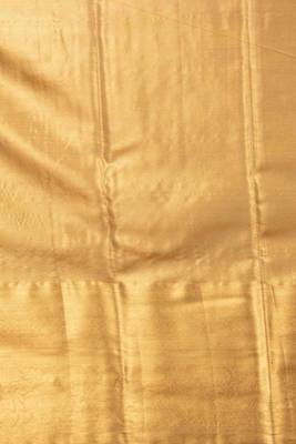 Red and gold tissue silk saree with blouse 3