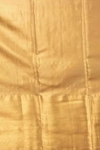Red and gold tissue silk saree with blouse