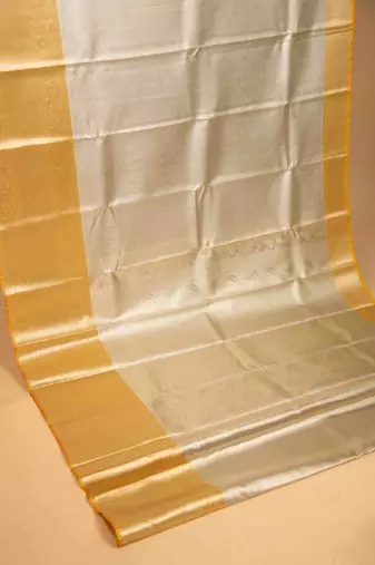 Silver tissue silk saree with blouse