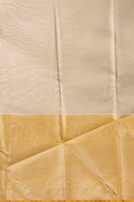 Silver tissue silk saree with blouse 4