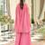 Floral Embroidered Thread Work Kurta with Palazzos & Dupatta