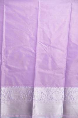 Golden designer brocade semi silk saree with blouse 3