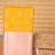 Mustard and pastel pink designer semi silk saree with blouse