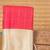 Pink and kattam semi silk saree with blouse