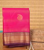 Pink vairaoosi semi silk saree with blouse