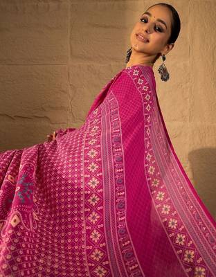 Women Ethnic Motifs Embroidered Cotton Kurta with Trousers & Dupatta 4