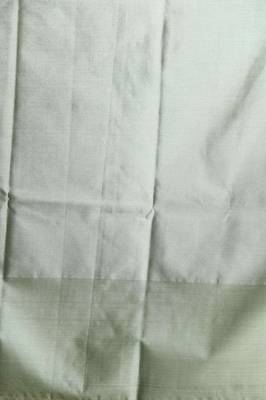 Chickoo and grey temple border soft silk saree with blouse 3