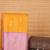 Marigold yellow and lavender soft silk saree with blouse