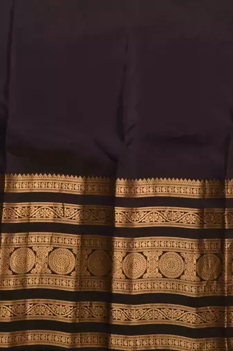 Dual tone green and brown traditional silk saree with blouse