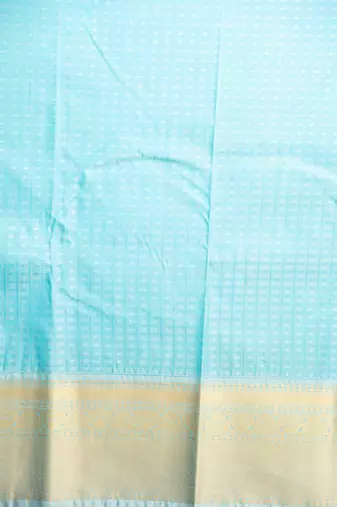 Purple and babyblue semi silk saree with blouse