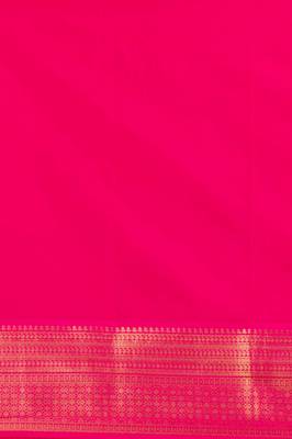 Turmeric yellow and pink soft silk saree with blouse 4