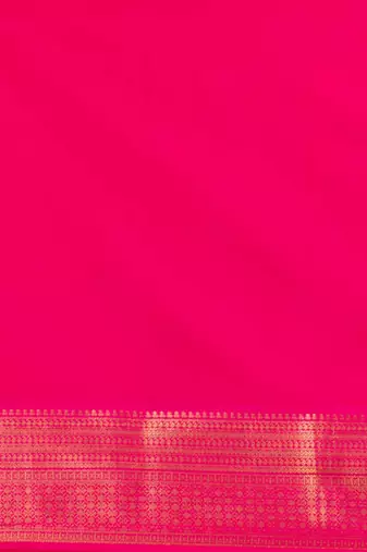 Turmeric yellow and pink soft silk saree with blouse