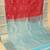 Red and babyblue checks soft silk saree with blouse