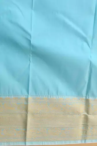 Red and babyblue checks soft silk saree with blouse